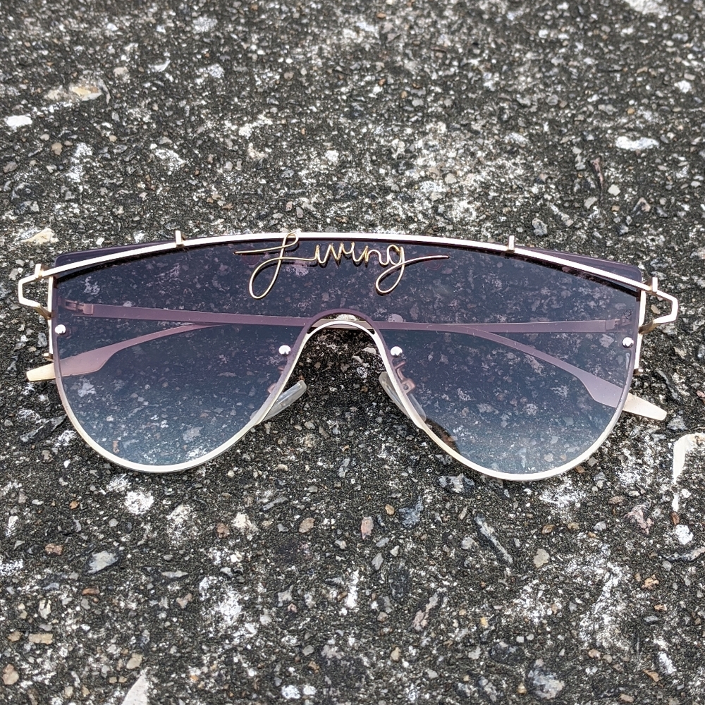 Personalized "Living" Crossbar Ombre Sunglasses